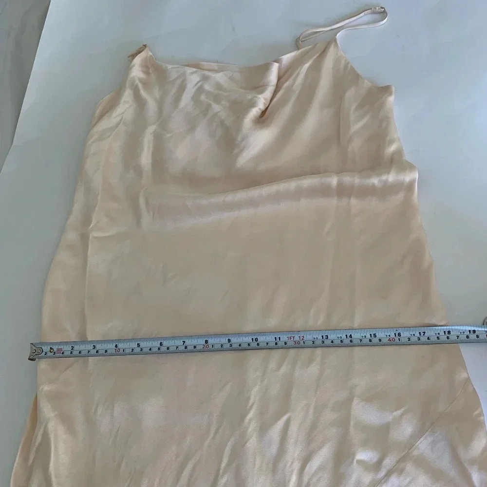 Park & Fifth satin slip midi dress. Color is  champagne, size extra large. - Picture 14 of 15